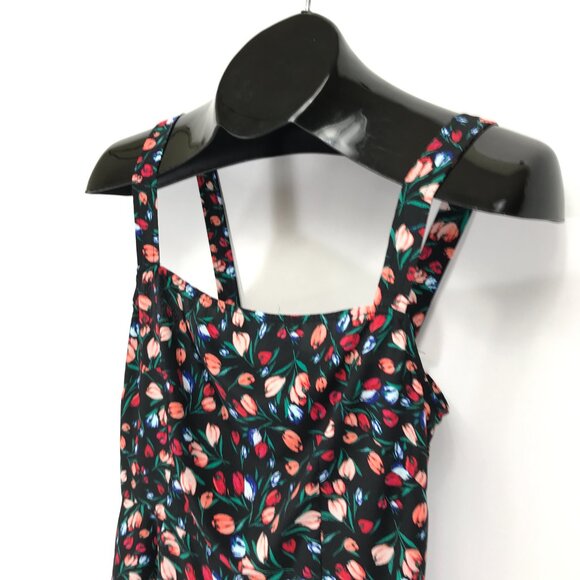 BP. Easy Tank Minidress Women's XS Black Tulip Floral Unlined Summer Casual - Picture 3 of 12